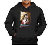 MERCHANDMANIA SUDADERA NEGRA CON CAPUCHA Nige Jouzu no Wakagimi personaje Tokiyuki adulto poliester algodón sweatshirt