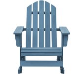 Silla mecedora de Jardín Adirondack Madera maciza de Abeta Azul
