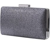 Bolso de Noche Dorado Clutch de Embrague Mujeres y Señoras Fiesta Cartera de Mano Bandolera Brilliant with Cadena para Ceremonia Boda Novia (Gold)