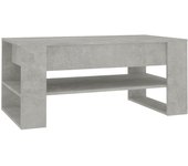 vidaXL Mesa de centro madera de ingeniería 102x55x45 cm Blanco, Negro, Roble Sonoma Mesita de Salón o Comedor o Auxiliar Mesa de Café Meuble Salón