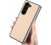 Carbon Fibre Leather Case for Samsung Galaxy Z Fold 6 Fold5 Fold4 Fold3 Fold2 5G Ultra Slim Durable Hard Protection Cover