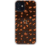 Funda compatible con iPhone 12 Mini - Fondo leopardo marron naranja