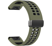 QuickFit 22MM 26MM Silicone Magnetic D Buckle Strap For Garmin Fenix 6XPro 5XPlus EPIX Gen2 TACTIX DELTA Bracelet Watchband