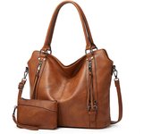 Bolso de mano grande para mujer, bolso de mano de cuero suave, bolso bandolera de gran capacidad para mujer