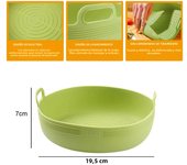 Silicone Air Fryers Oven Baking Tray AirFryer Basket Silicone Mold Pizza Mat Round Replacement Grill Pan Air Fryer Accessories