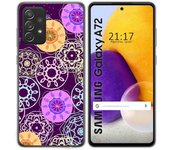Tumundosmartphone Funda Gel Tpu para Samsung Galaxy A72 diseño Radial Dibujos