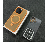 Metal Ring Stand Matte Magnetic Case for Magsafe IPhone 15 14 13 12 11 Pro Max Plus IPhone13 with Lens Protector Mac Safe Cover