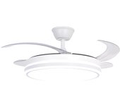 Halpa xs halpa fan xs white 21w dimable led 4 folding blades 3892d 2100lm 300040006000k dimmable remote timer memory  mdc