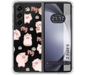 Funda Silicona Antigolpes para Samsung Galaxy Z Fold 5 5G diseño Cerdos Dibujos