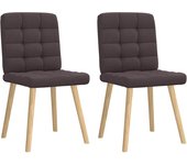 vidaXL Sillas de comedor 2 unidades en color Lino/Gris nube/Crema y más | cómodas modernas ergonómicas para comedor cocina salón hogar