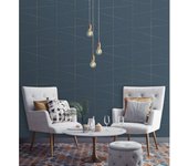 Muestra DIN A4 de Papel pintado geométrico de líneas metalizas estilo art déco - Luxury Lines 680947 de GAULAN