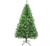 MEJORADA Árbol de Navidad Artificial Abeto de Hoja Espumillón 120-210cm Arboles C/Soporte Metálico