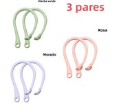 1 Pair Silicone Anti-lost Ear Hook for Apple AirPods 1 2 3 Pro Sports Anti-drop Ear Hook Wireless Earphone Ear Hook White Black