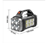 Double Head Handheld Searchlight USB Rechargeable LED Super Bright Flashlight 10000mAh High Power Floodlight For Fishing Camping