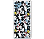 Funda original compatible con Samsung Galaxy A32 - Patron Sylvestre y Piolin