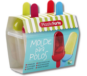 Plastic Forte BRICOME - Molde para Helados Caseros - Palera de 4 Polos Fácil y Rápido - Libre de BPA