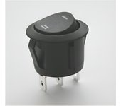Interruptor unipolar empotrable basculante luminoso  Electro DH Cuerpo Negro y Tecla Roja 11.478.IL 8430552091232