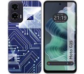 Tumundosmartphone Funda Silicona para Motorola Moto G35 5G diseño Circuito Dibujos