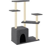 Rascador para Gatos con postes de isal gris obscura 107,5 cm