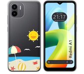 Funda Silicona Transparente para Xiaomi Redmi A1 diseño Playa Dibujos