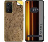 Tumundosmartphone Pegatina Vinilo Autoadhesiva Textura Corcho para Realme GT Neo 3T 5G - Decoración Móvil