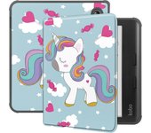 For Kobo Libra Colour 7inch Case Cute Unicorn Cat Flower Painted Soft TPU Back Ereader for Funda Kobo Libra Colour Cover 2024