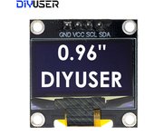 DIYUSER 0.96 Inch OLED SSD1306 White/Blue/Yellow 128X64 IIC I2C Serial Display Module 12864 LCD Screen Board For Arduino