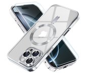 Luxury Magnetic Plating Case For iPhone 15 16 Pro Max Plus Pro Camera Lens Protector Glass For Magsafe Wireless Charger Cover