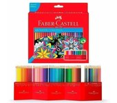 Faber-Castell - Estuche-soporte de cartón con 60 lápices de colores, multicolor