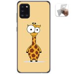 Tumundosmartphone Funda Gel Tpu para Samsung Galaxy A31 diseño Jirafa Dibujos