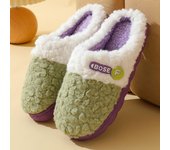 Nuevas zapatillas de algodón de invierno para mujer, zapatillas de algodón de felpa y terciopelo para el hogar, zapatillas de algodón cálidas para interiores con suela gruesa para parejas, zapatillas de algodón para hombres
