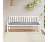 Cojín de banco de jardín tela Oxford gris 180x50x7 cm