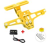 For YAMAHA XMAX X-MAX 125 250 400 Motorcycle Adjustable Rear Tail Tidy License Plate Holder Bracket LED Light Accessories