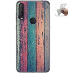 Tumundosmartphone Funda Gel Tpu para Alcatel 1S 2020 / 3L 2020 diseño Madera 10 Dibujos