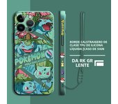 Cartoon Pokemon Phone Case for Apple iPhone 13 Pro 15 Plus XR 12 Mini 11 SE 14ProMax XS Max 8 7 Square Liquid Cover