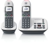 Motorola CD50 –  PACK Teléfono inalámbrico fácil de usar con teclas grandes, audio amplificado y marcación rápida