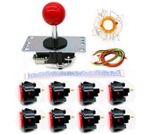 Jp Original Sanwa 8YT Joystick Obsf 30 Push Button Octagonal Restrictor Zero Delay Neo Geo Coin Pusher Arcade Game Machine Diy