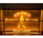 VIP Only  Blue Label LED Neon Sign-3D Carving Wall Art for Home,Room,Bedroom,Office,Farmhouse Decor