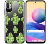 Tumundosmartphone Funda Gel Transparente para Xiaomi Redmi Note 10 5G / POCO M3 PRO 5G diseño Cactus Dibujos