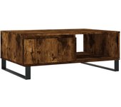 vidaXL Mesa de centro madera de ingeniería 90x60x35 cm Blanco, Negro, Roble Sonoma Mesita de Salón o Comedor o Auxiliar Mesa de Café Meuble Salón