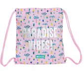 Saco Mochila Moos Paradise Pink 35x40cm., Kiglam