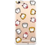 Funda original compatible con iPhone 6 o 6S con un diseño de Garfield Patron Caras