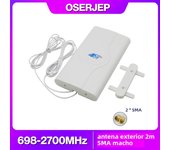 Mimo Panel Antenna 700~2600mhz 2*44dbi 3g 4g Lte Antenna Router Antenna SMA Male Connector +2M/5M Cable For Router Modem