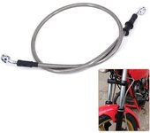 Manguera de freno de motocicleta de 120 cm, manguera de embrague hidráulica Manguera de aviación para Pit Bike Dirt Bike Enduro Motocross ATV Quad-Plata