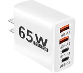 65W USB C PD Charger Fast Charging Quick Charge3.0 USB Type C Mobile Phone Charger Adapter For iPhone 15 14 13 12 Xiaomi Samsung