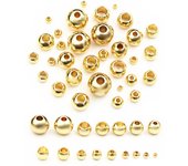 2-8mm Stainless Steel Gold Color Spacer Beads Charm Loose Bead DIY Bracelets Necklace DIY Jewelry Making Findings Charms