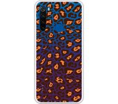 Funda compatible con Xiaomi Redmi Note 8T - Fondo leopardo marron naranja