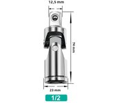 1PC/3PCS Universal Joint Set Ratchet Angle Extension Bar Socket Adapter Manual and Pneumatic Bendable Adapter Socket Tools