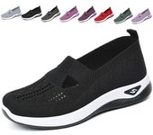 Zapatillas de punto cómodas y transpirables para mujer, zapatillas de punto para mujer, zapatos anchos transpirables para mujer