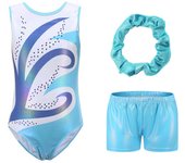 Children Ballet Leotard Girls Long Sleeve Gymnastics Leotard Princess Ballerina Bodysuit Costume Performance Short With Hairband